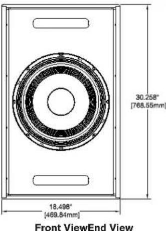 30.258" [768.55mm] 18.496" [469.84mm] Front ViewEnd View