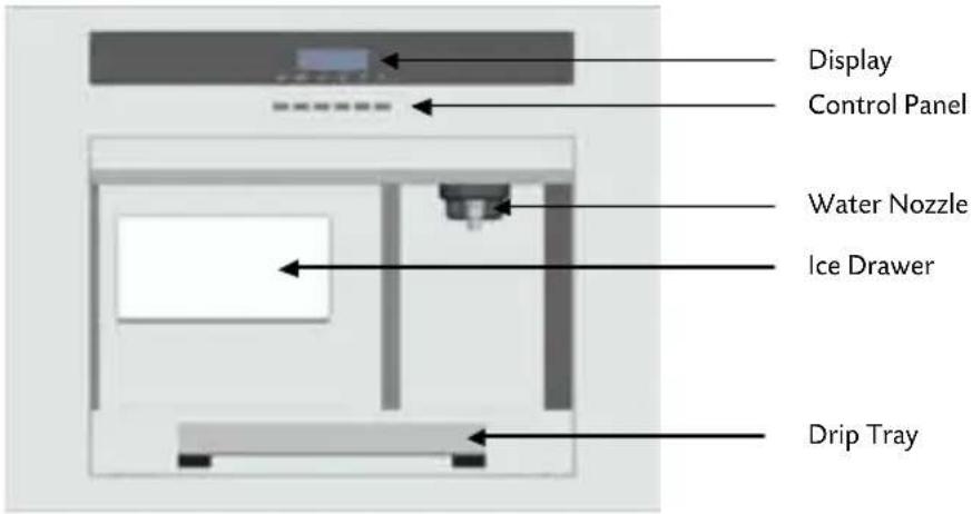Display Control Panel Water Nozzle Ice Drawer Drip Tray