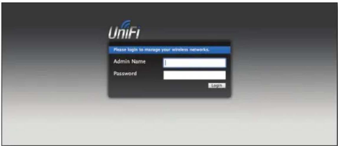 UniFi Please login to manage your wireless networks. Admin Name Password Login