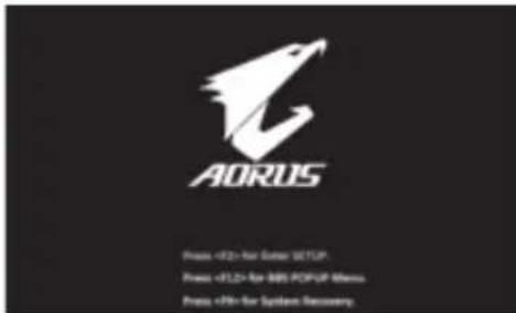 AORUS Press <42> for System SOFTWARE. Press <1.2> for 80% SOFTWARE BIOS. Press <70> for System Recovery.