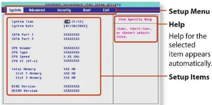 SAMSUNG ATIV NP900X4D-K01HK - The BIOS Setup Screen - 2