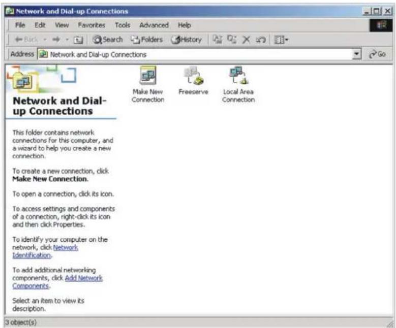 Lindy 32493 - Click on Start→Settings→Network and dial-up connections. - 1