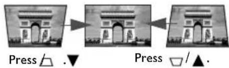 Press △ .▼ Press ▽ / ▲.