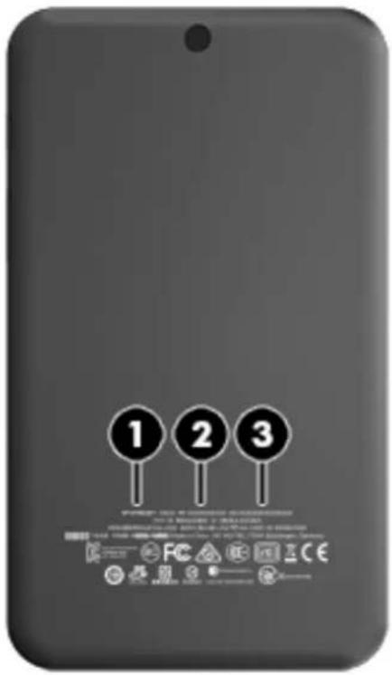 HP Stream 8 5901ca - Locating the model number, product number, and serial number - 1