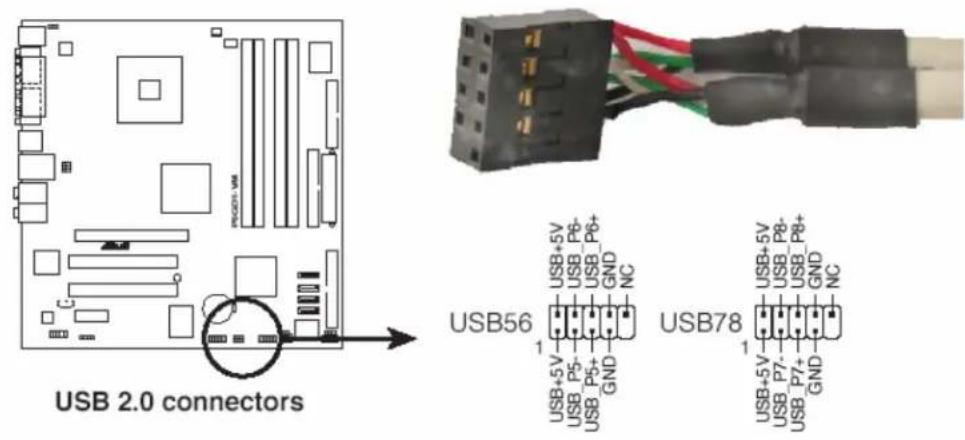 USB 2.0 connectors USB56 USB+5V USB_P5- USB_P6+ GND NC USB78 USB+5V USB_P7- USB_P8+ GND NC