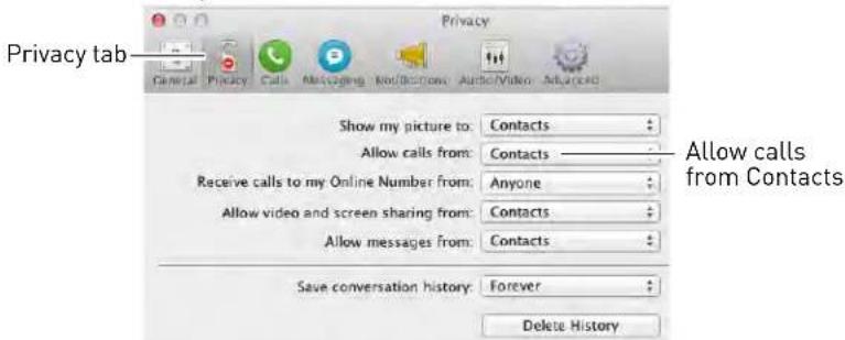 Lorex LW242B - Select the Privacy tab. - 1
