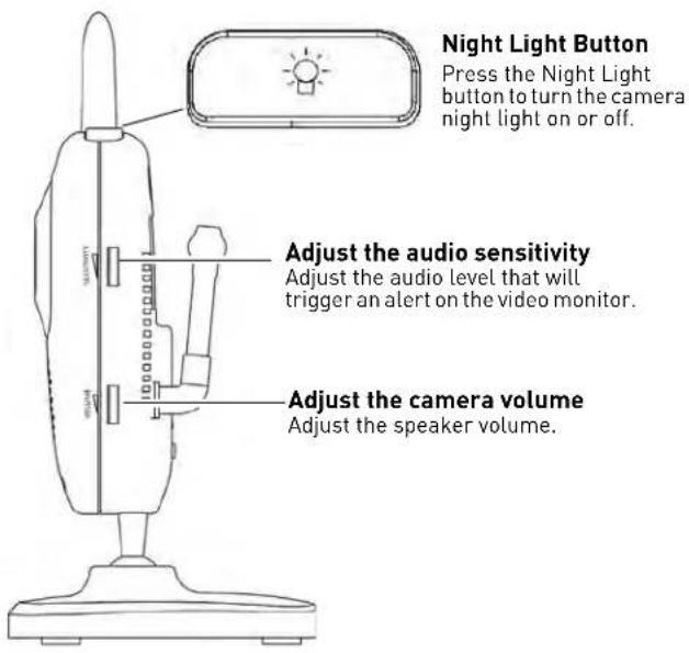 Lorex LW242B - Adjusting the camera volume - 1