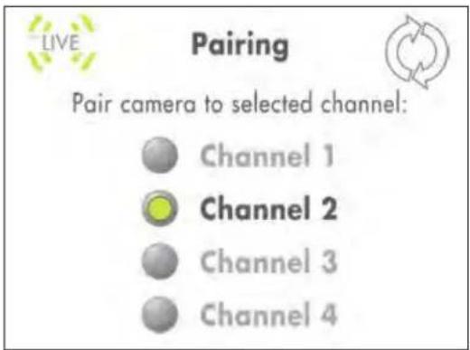 Lorex LW242B - To pair a camera to the video monitor: - 1