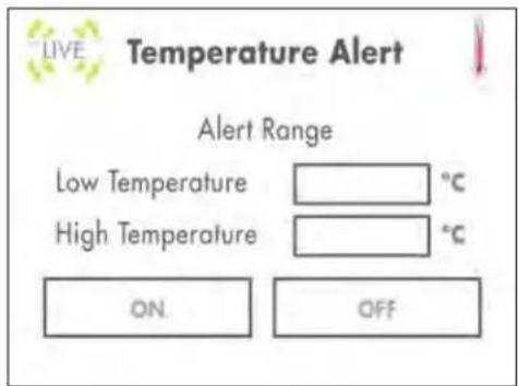 Lorex LW242B - To configure the temperature alert range: - 2