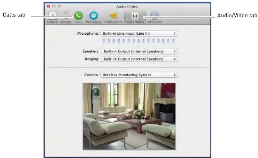 Lorex LW242B - Upon login, click Skype→Preferences. Select the Audio/Video tab. - 1