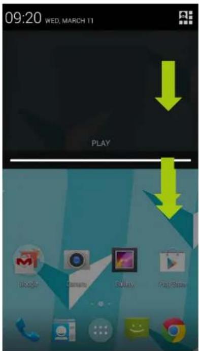 GOCLEVER Quantum 450 Lite - The notification menu - 2
