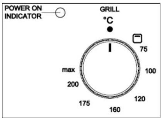 BAUMATIC BCE520SL - Thermostat control knob (top oven) - 1