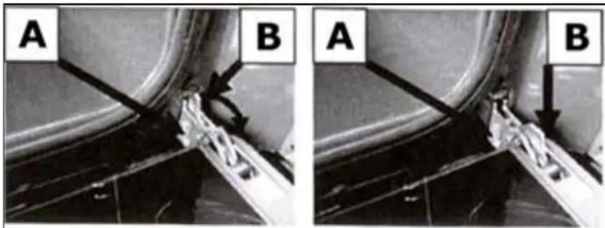 BAUMATIC BCG520W - Removing the oven door for cleaning - 1