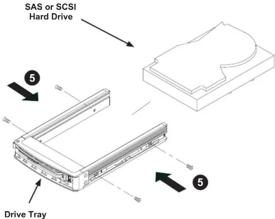 SAS or SCSI Hard Drive 5 Drive Tray 5