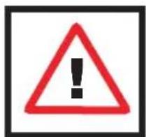 Warning sign with red triangle and exclamation mark symbol