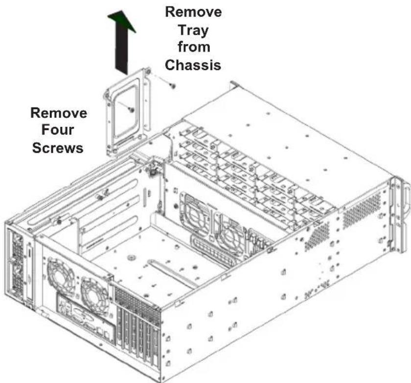 Remove Tray from Chassis Remove Four Screws