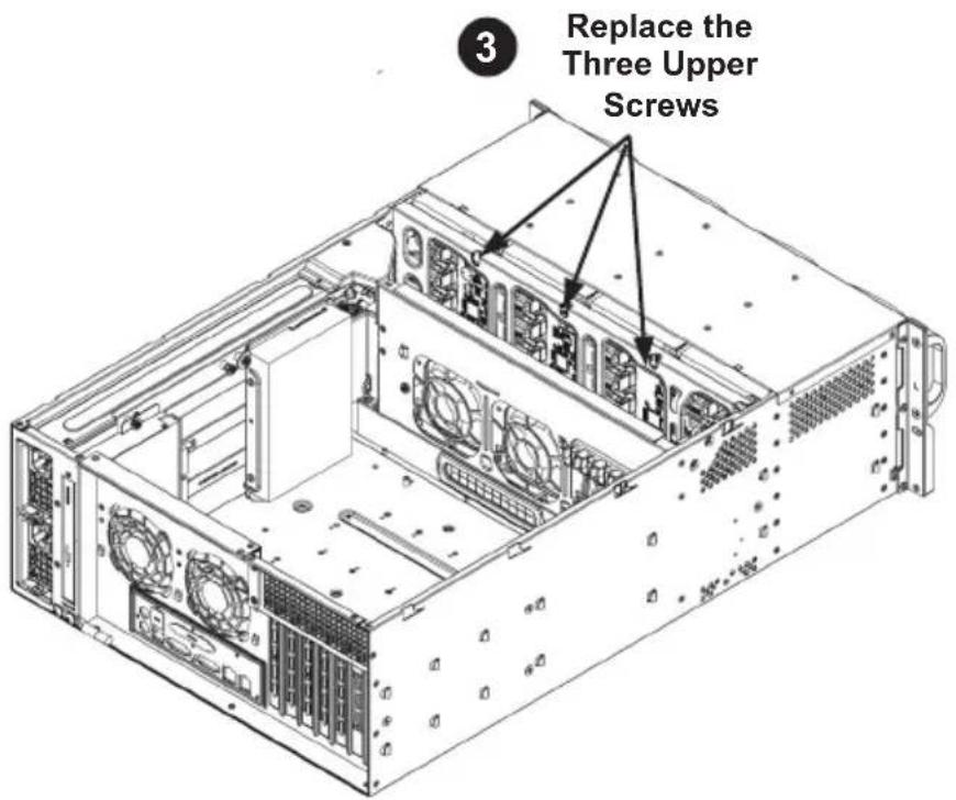 3 Replace the Three Upper Screws