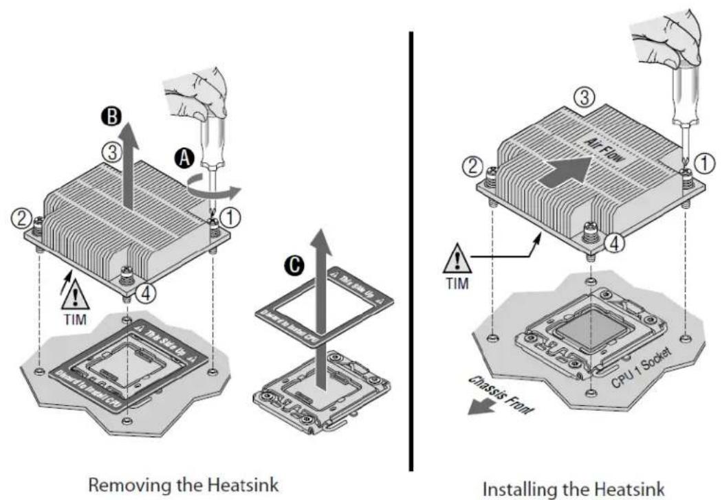 INTEL SR1690WB - Installing the Processor Heatsink(s) - 1