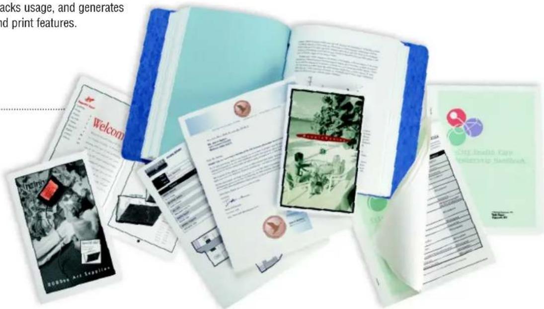 Collage of open and printed materials including open books, posters, and a green circular book with text and graphics.