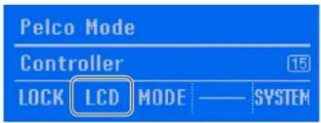 Pelco Mode Controller 15 LOCK LCD MODE —— SYSTEM