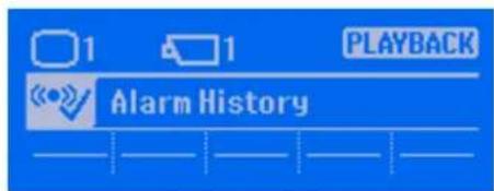 1 1 PLAYBACK Alarm History