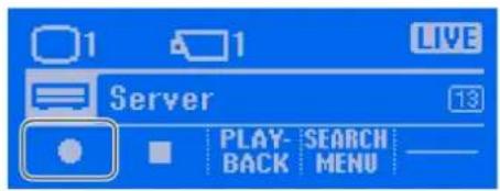 1 1 LIVE Server 13 PLAY- BACK SEARCH MENU