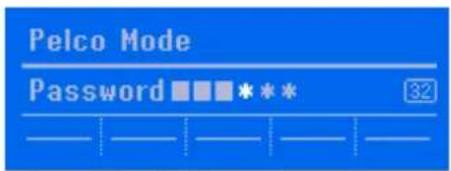 Pelco Mode Password 32