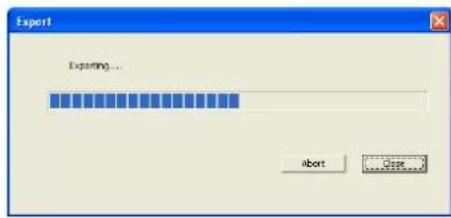 Export Exporting... Abort Close...