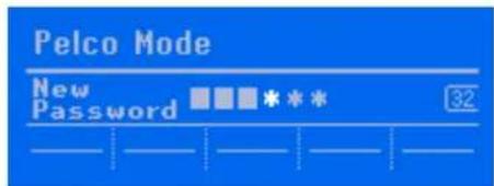 Pelco Mode New Password **** 32