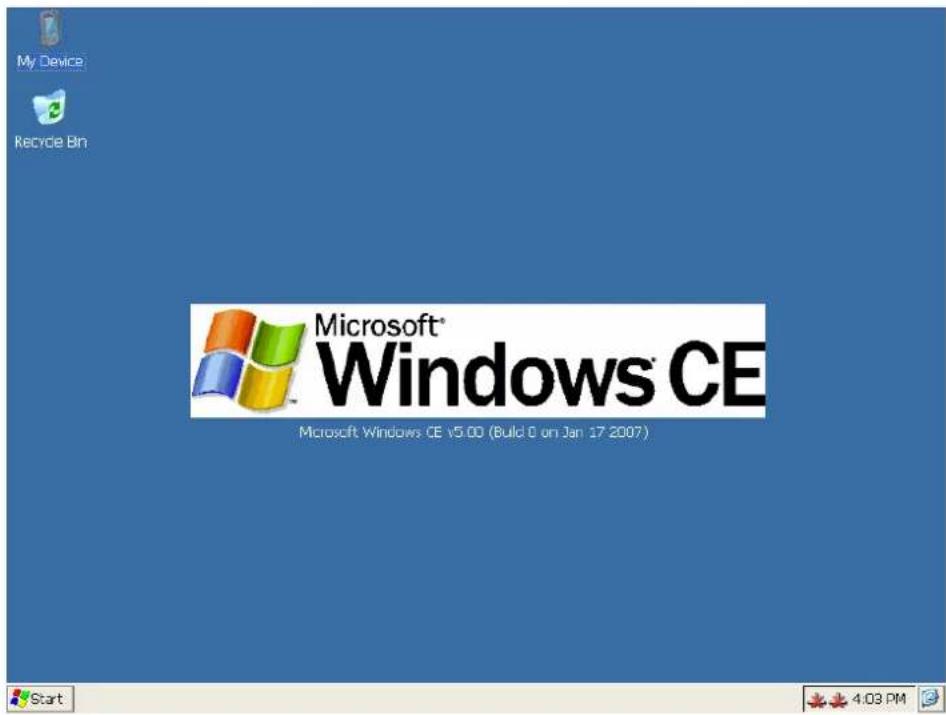 My Device Recycle Bin Microsoft® Windows® CE Microsoft Windows CE v5.00 (Build 0 on Jan 17 2007) Start 4:03 PM