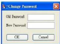 Change Password Old Password New Password OK Cancel