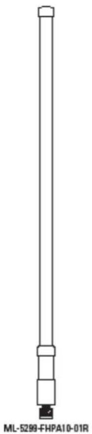 Brocade ML-1499-50JK-01R - ML-5299-FHPA10-01R Omni-Directional "Pipe" Antenna: N male connector - 1