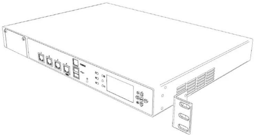 Check Point VSX 12400 BDL - Rack Mounting Check Point 12200 VSX Attaching the Ear Mount Brackets to the Appliance - 1