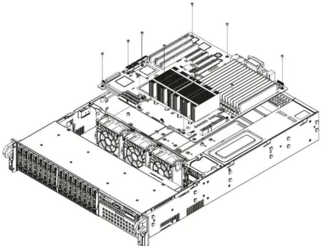 Supermicro SuperChassis 213LT-600LPB - Installing the Motherboard - 1