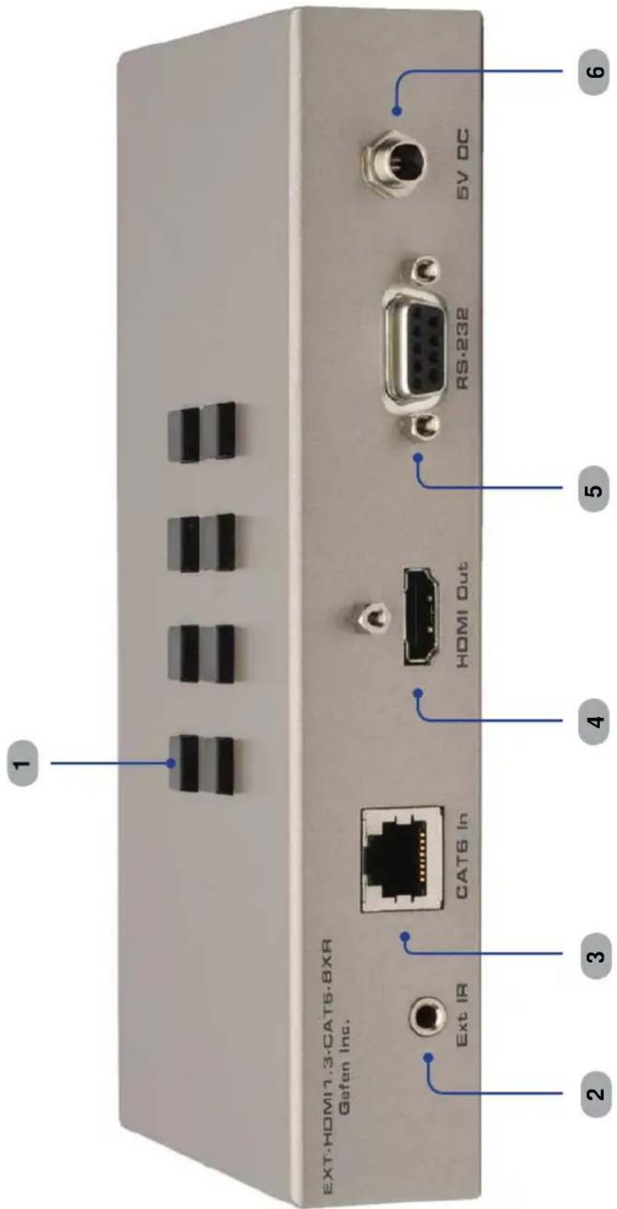 Gefen EXT-HDMI1.3-CAT6-8X - 5V DC Locking Power Connector r - 1