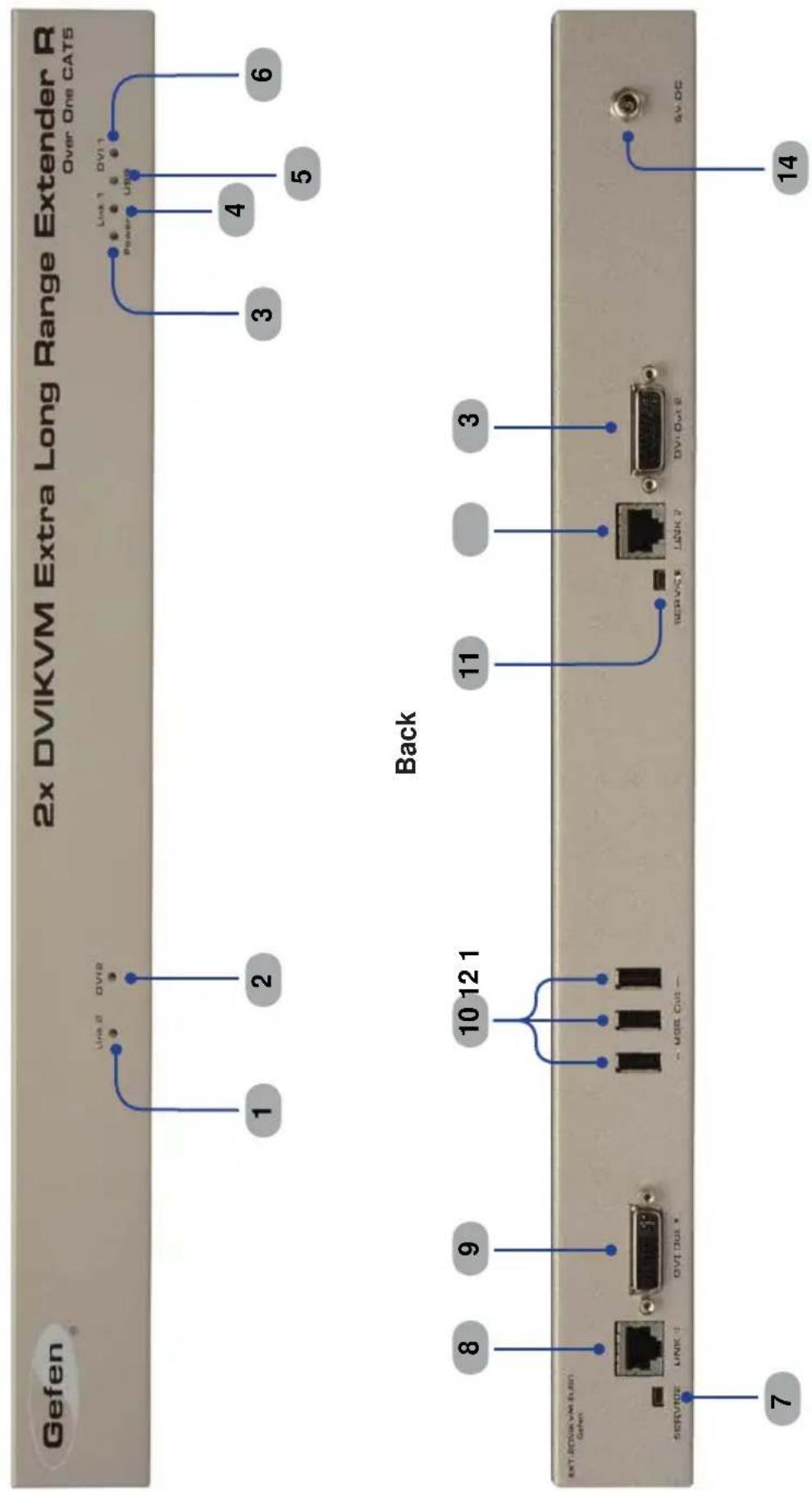 Gefen EXT-2DVIKVM-ELR - 5V DC Locking Power Connector r - 1