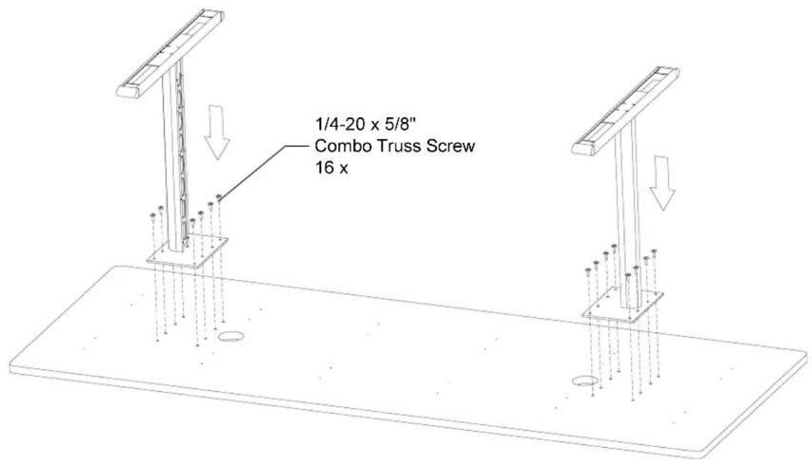 1/4-20 x 5/8" Combo Truss Screw 16 x