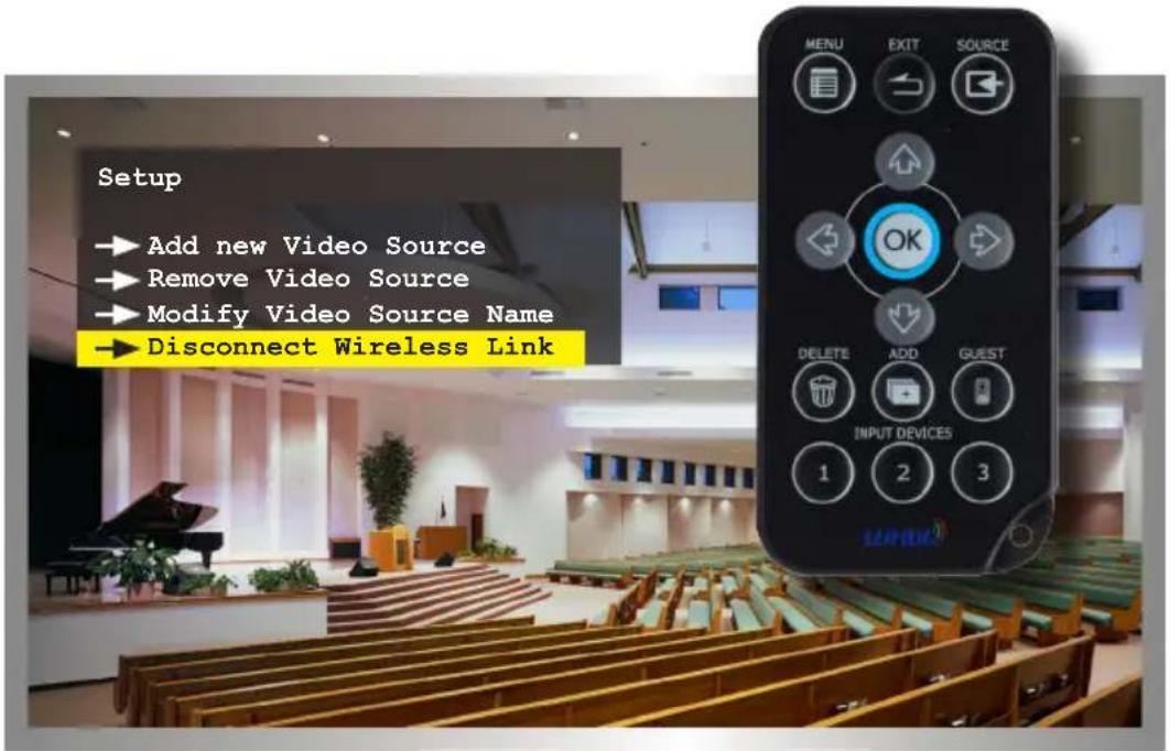Gefen GTV-WHD-1080P-LR-EU-BLK - Disconnecting the Wireless Link - 1