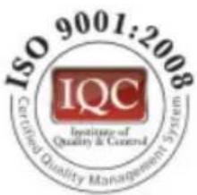 ISO 9001:2008 ICC Institute of Quality & Control Certified Quality Management System