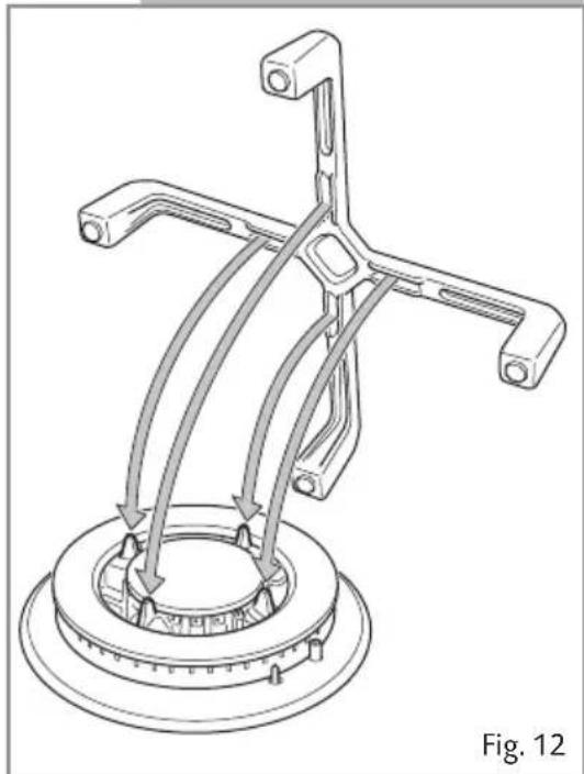CDA HG3601 - Correct Position of Triple Ring Burner - 4