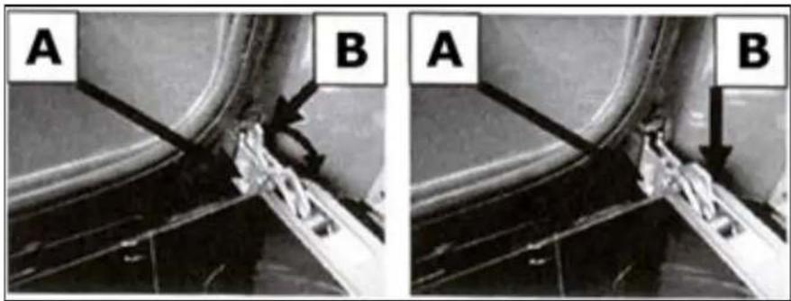 BAUMATIC BCG605SS - Removing the oven door for cleaning - 1