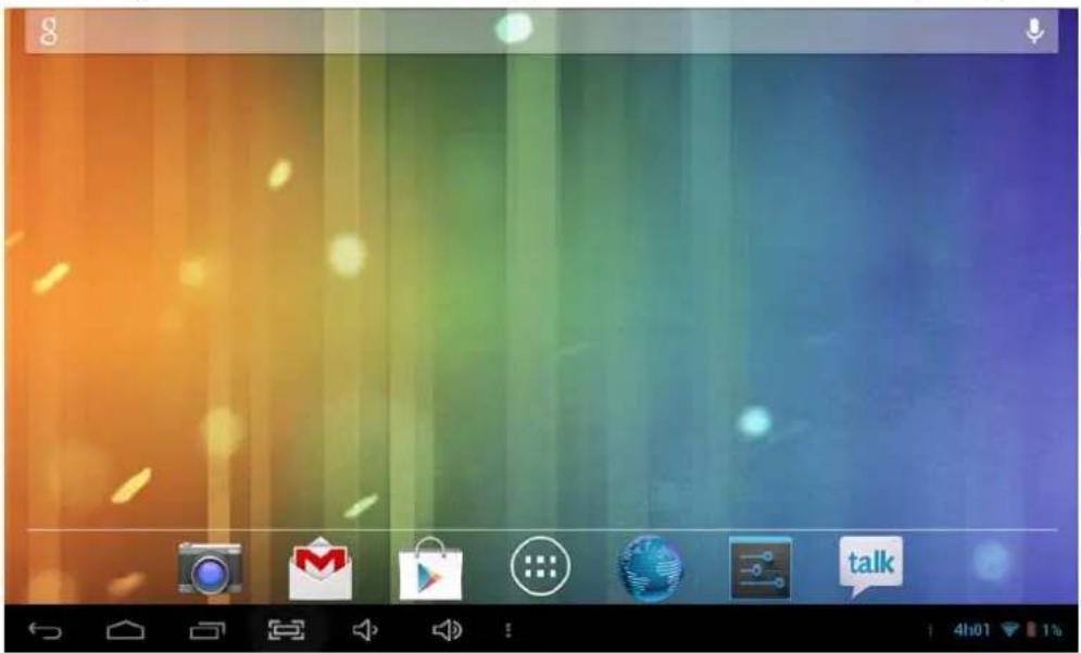 Screenshot of a mobile phone desktop with app icons including camera, email, shopping bag, and talk button