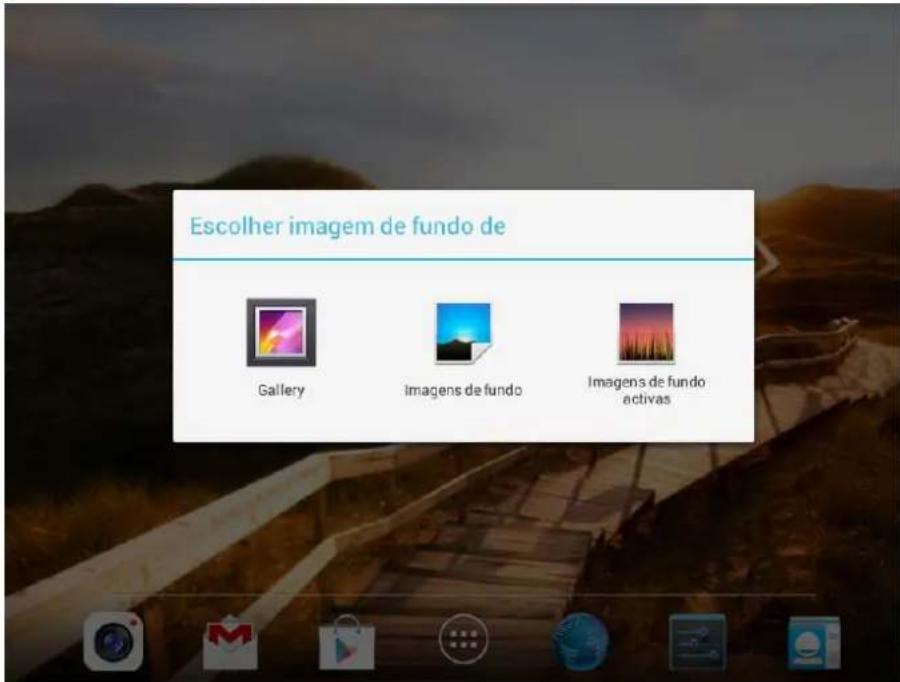 Escolher imagem de fundo de Gallery Imagens de fundo Imagens de fundo activas