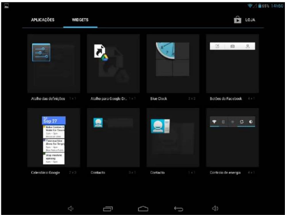 APLICAÇÕES WIDGETS LOJA Atalho das definições 1 x 1 Atalho para o Google Dr., 1 x 1 Blue Clock 2 x 2 Botões do Facebook 4 x 1 Sep 27 Rotate Contents & Make for Cream Zoom - 5pm Monitor on View Time machine demo for Doggo Zoom - 4pm Blue Pocket Public Stop machine uprising Zoom - 5pm Calendário Google 2 x 3 Contacto 3 x 1 Contacto 1 x 1 Controle de energia 4 x 1