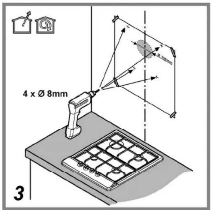 4 x Ø 8mm 3