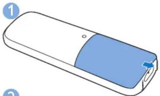 PHILIPS D1354B - Install the supplied batteries - 1