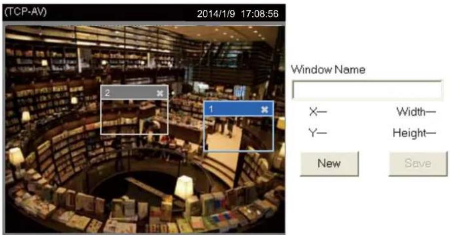(TCP-AV) 2014/1/9 17:08:56 Window Name X— Width— Y— Height— New Save