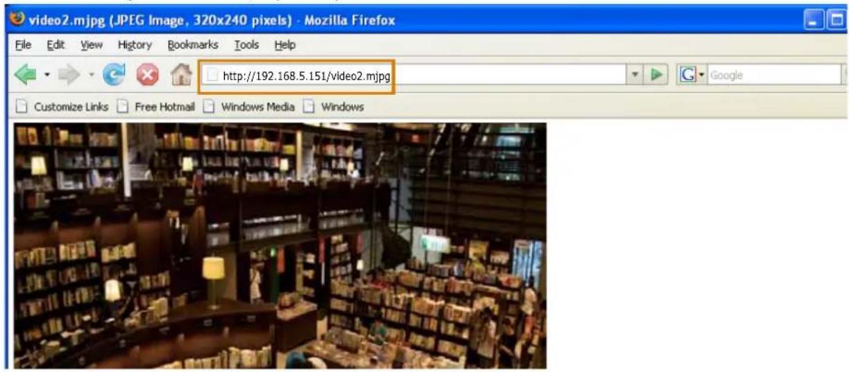 video2.mjpg (JPEG Image, 320x240 pixels) - Mozilla Firefox File Edit View History Bookmarks Tools Help http://192.168.5.151/video2.mjpg Customize Links Free Hotmail Windows Media Windows