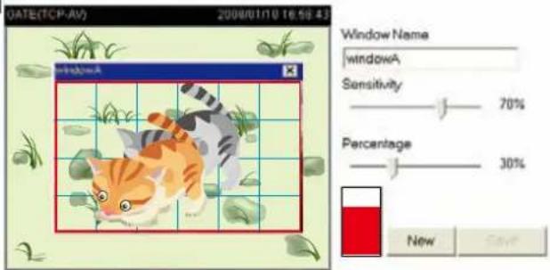 DATE(TCP-AY) 2008/01/10 16:58:43 Window Name windowA Sensitivity 70% Percentage 30% New Save