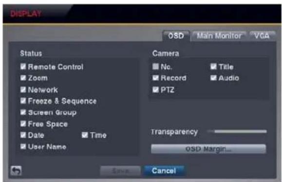 REVO R84D2FB4F-1T - OSD Settings (DISPLAY → OSD Tab) - 1